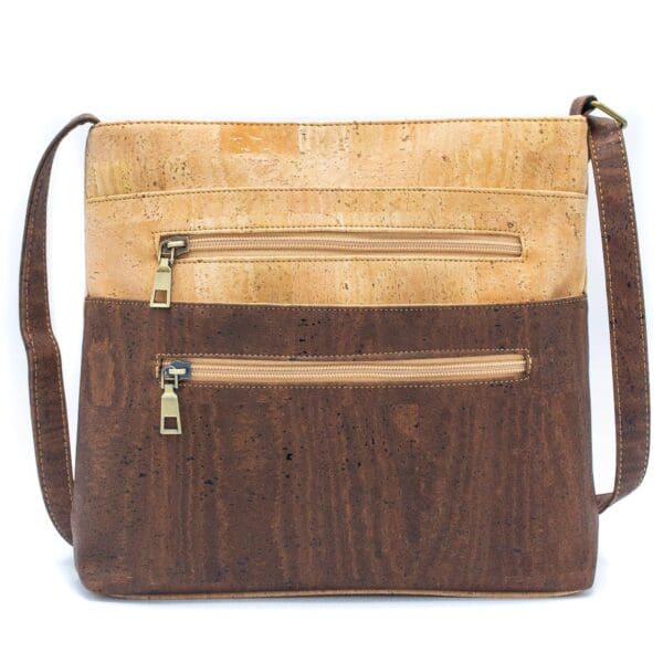 Natural&Brown cork zipper handbag crossbody lady bag