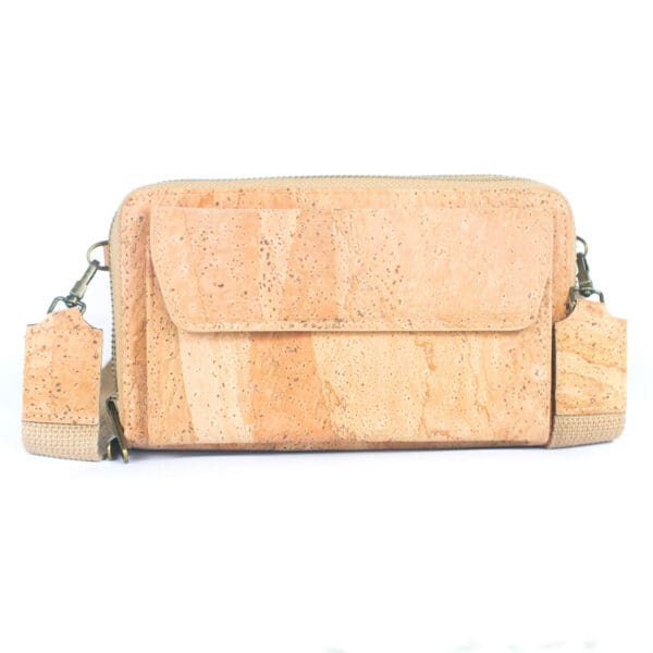 Stylish Front Pocket Cork Crossbody Wallet & Mobile Phone Bag