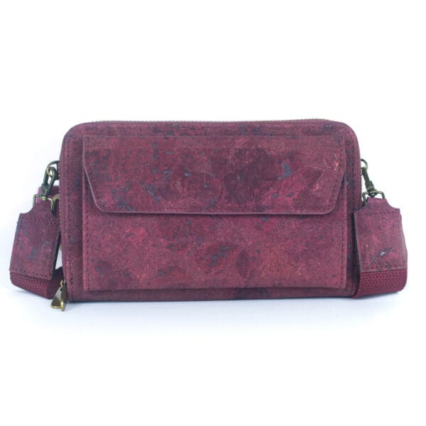 Stylish Front Pocket Cork Crossbody Wallet & Mobile Phone Bag