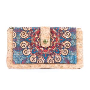 Colorful wallet with intricate mandala design.
