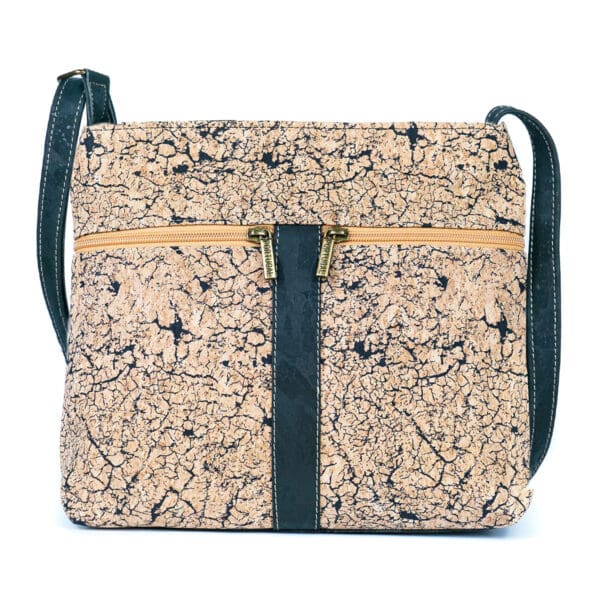 Cork Crossbody Bag with Zipper Detail