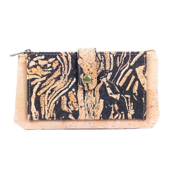 Cork Women's Long Wallet & Card Holder in Coffee Bean Design