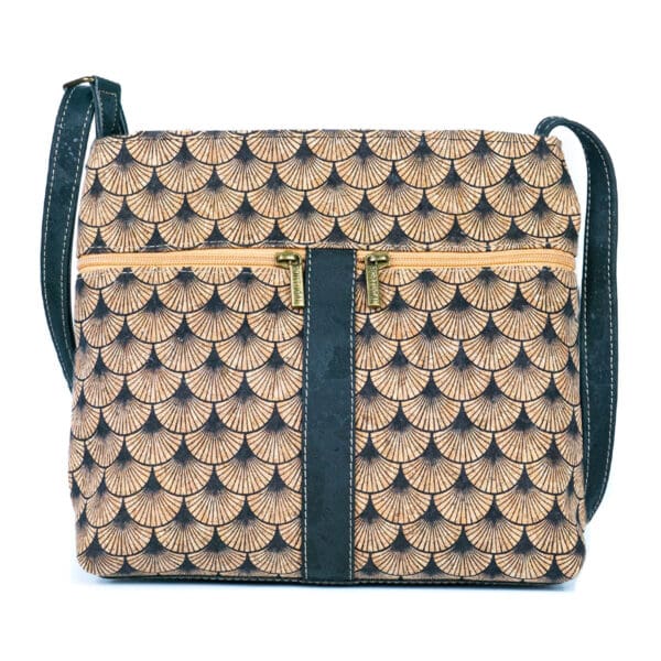 Cork Crossbody Bag with Zipper Detail