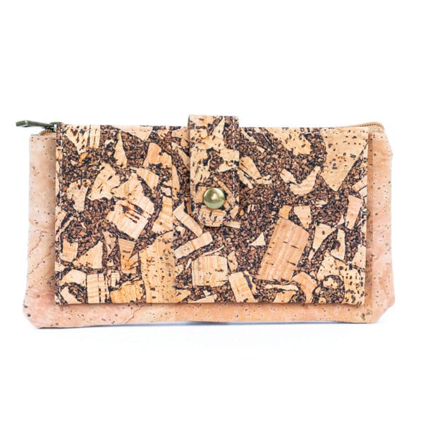 Cork Women's Long Wallet & Card Holder in Coffee Bean Design