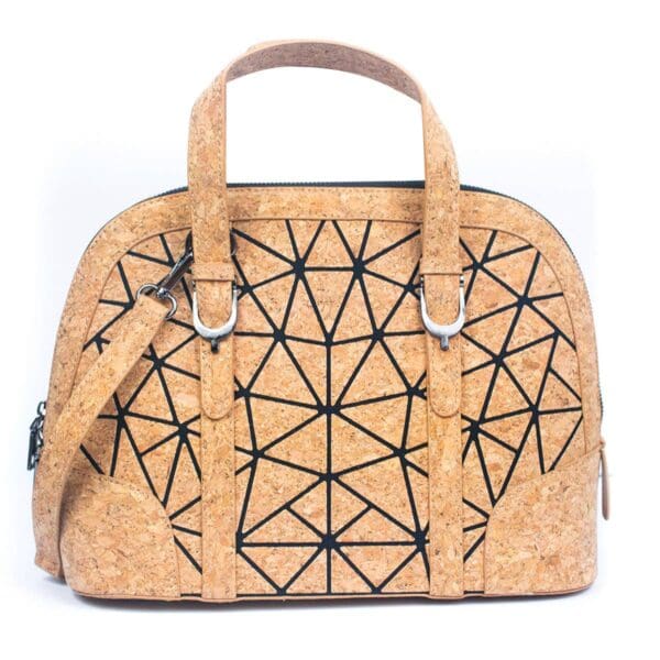 Geometric Cork Handbag for Women