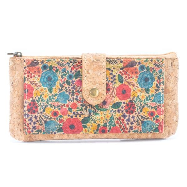Flower pattern ladies slim card wallets