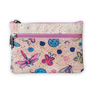 Butterfly and ladybug patterned coin purse.