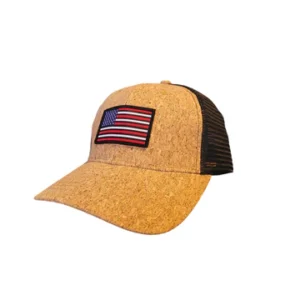 Cap with USA flag patch, mesh back.