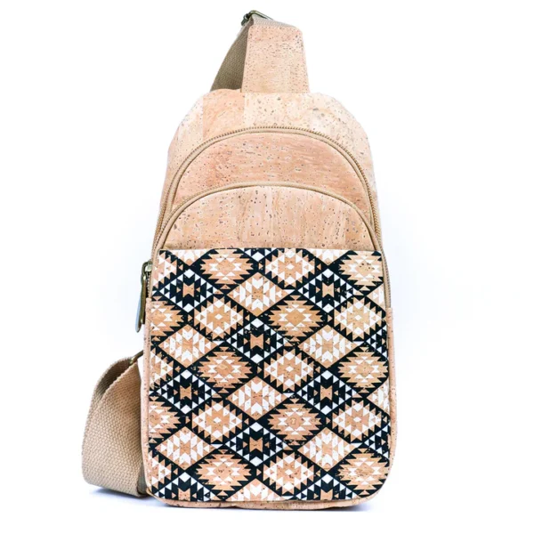 Natural Women's Three-Compartment Sling Bag