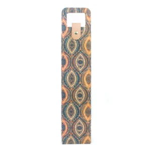 Decorative patterned wine bottle holder.
