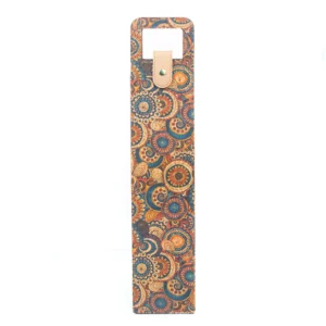 Decorative patterned wine bottle gift bag.